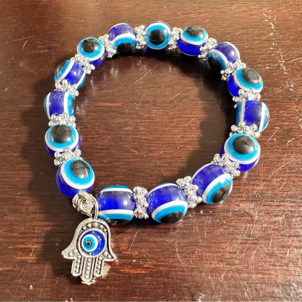 Evil Eye Hamsa beads elastic bracelet New
